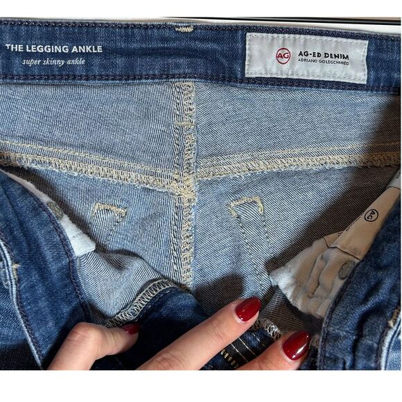 AG Jeans The Legging Ankle Super Skinny Jeans 11 Years Swapmeet Distressed Sz 25 - Picture 6 of 9